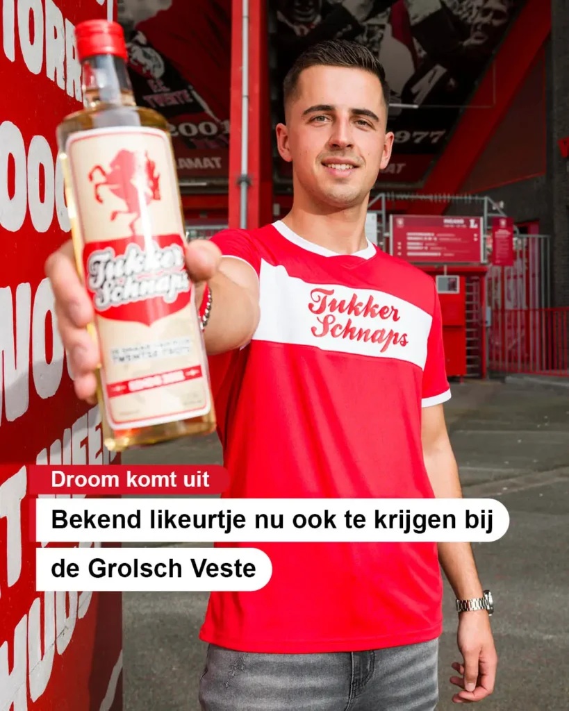 Tukker Schnaps verkrijgbaar in de Grolsch Veste