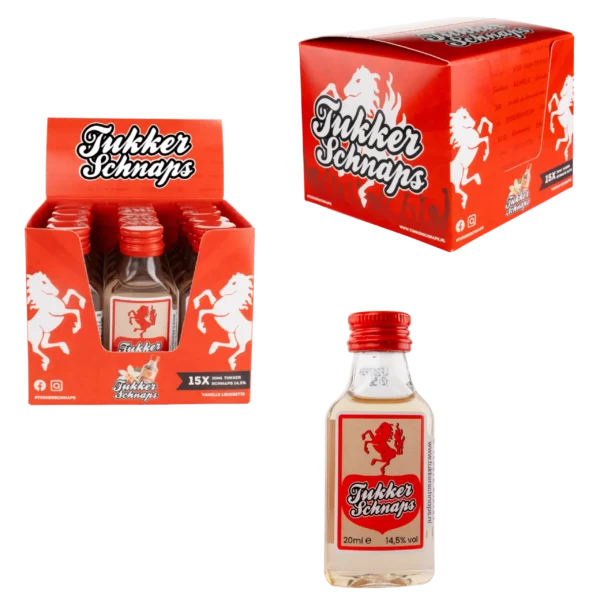 Tukker Schnaps 15 pack 20ml shots PET flesjes