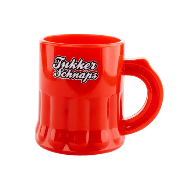 Tukker Schnaps rode borrelcups met logo