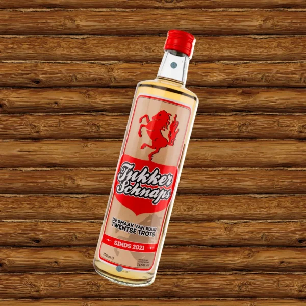 Tukker Schnaps 700ml fles wandbordje gemaakt van forex